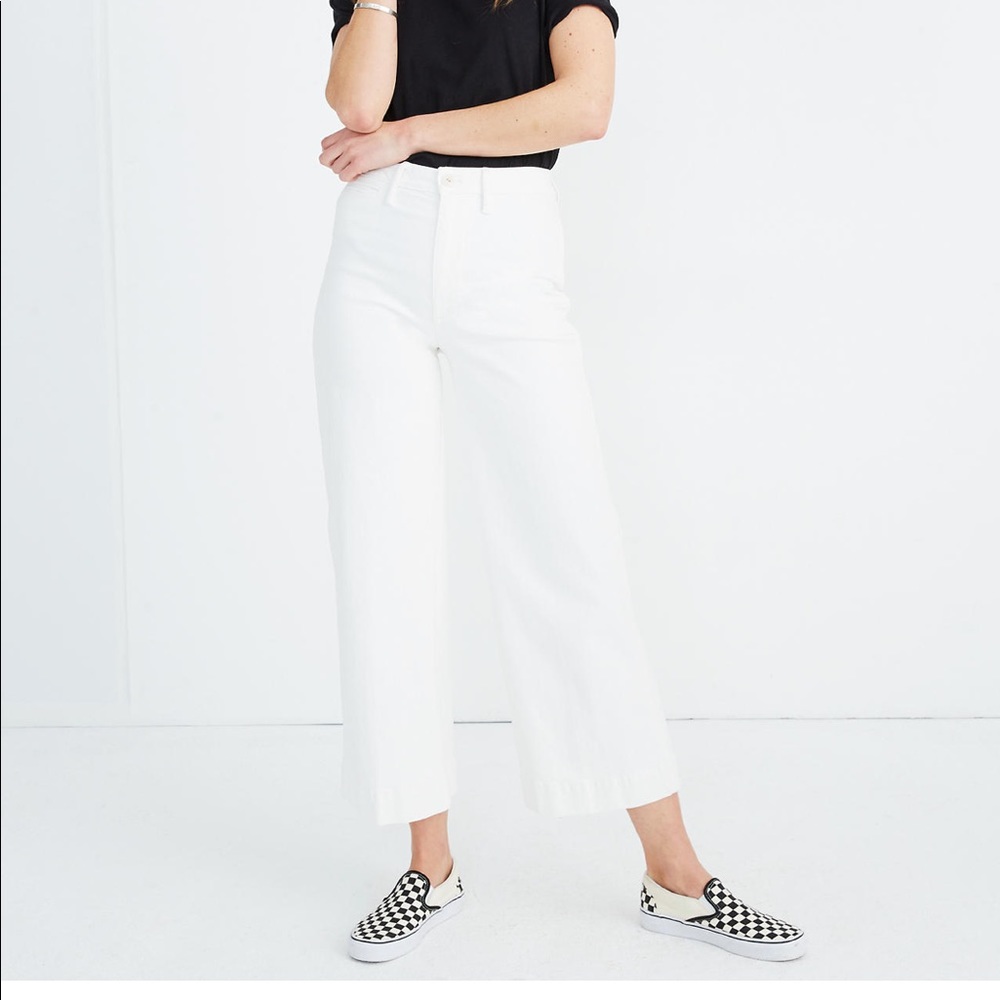 Emmett Wide-Leg Crop Jeans in White